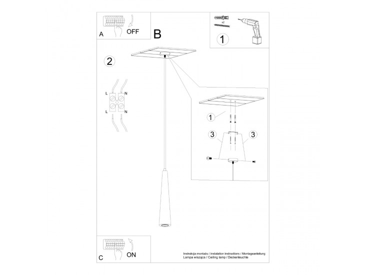 Sula 1 természetes fa függőlámpa