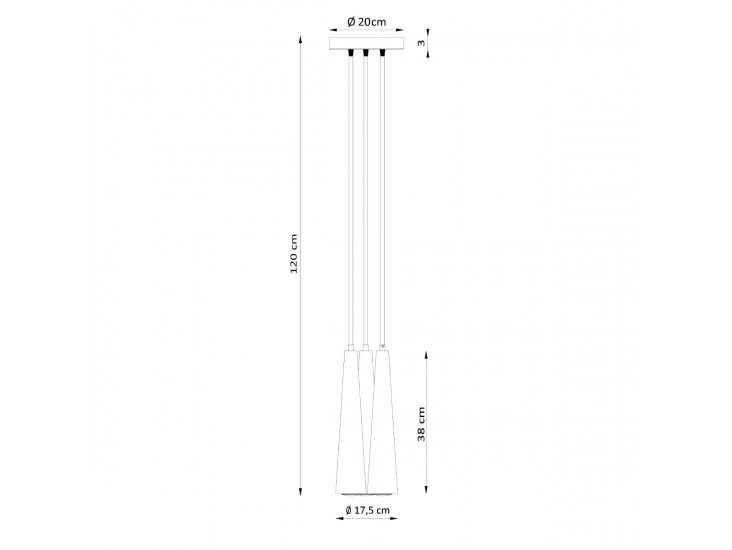 Sula 3P természetes fa függőlámpa