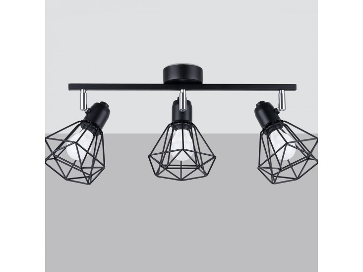 Artemis 3 fekete mennyezeti lámpa