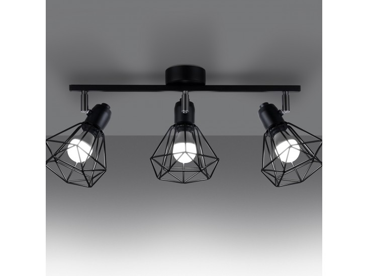 Artemis 3 fekete mennyezeti lámpa