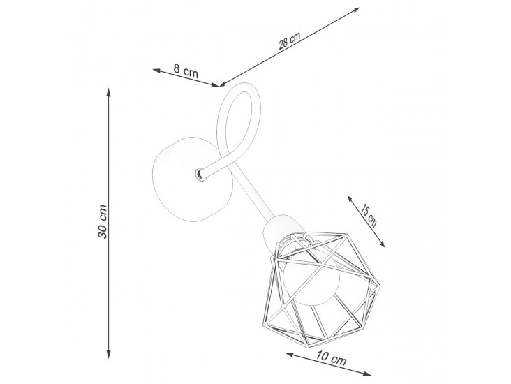 Artemis 1S fekete fali lámpa