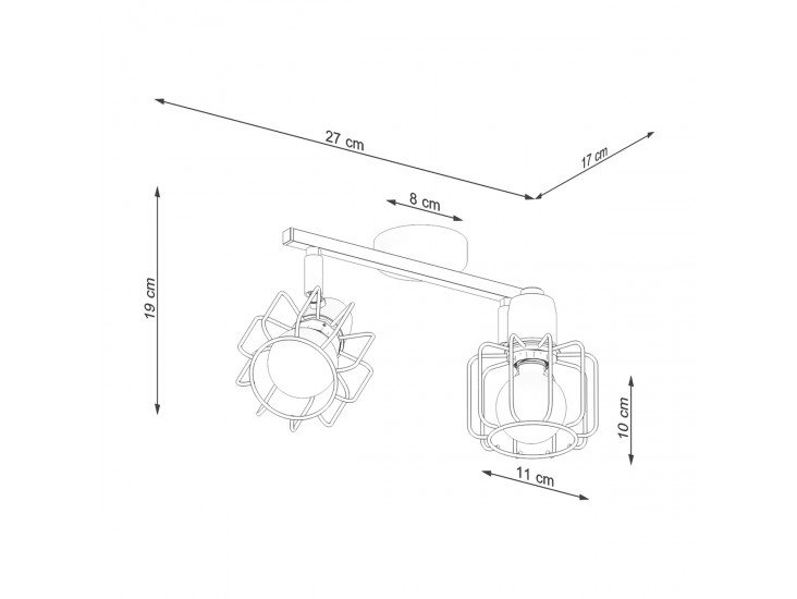 Beluci 2 fehér mennyezeti lámpa