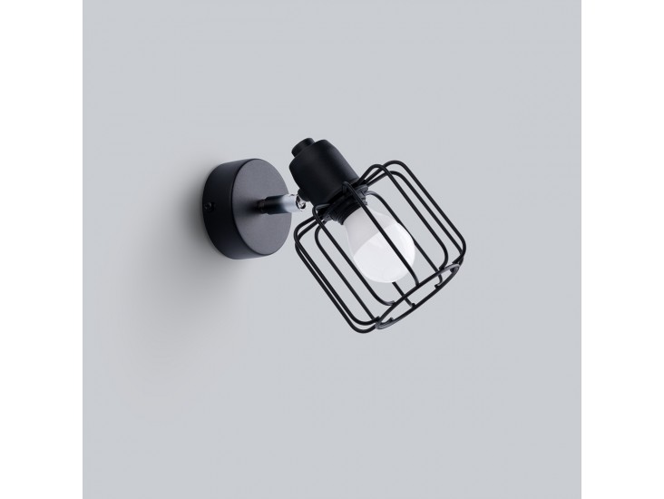 Beluci 1 fekete fali lámpa