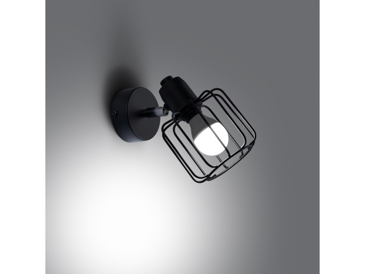 Beluci 1 fekete fali lámpa