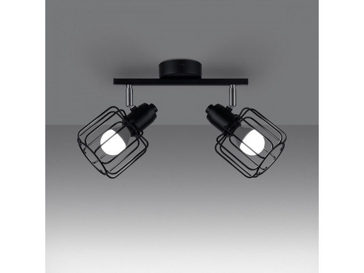 Beluci 2 fekete mennyezeti lámpa