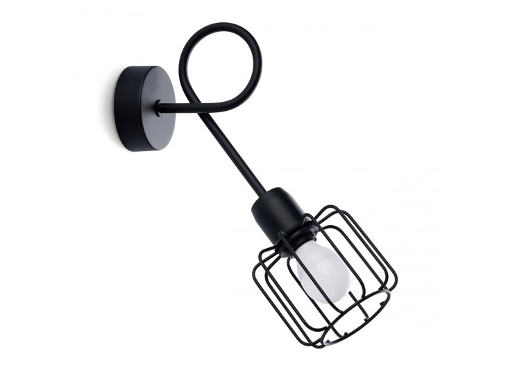 Beluci 1S fekete fali lámpa