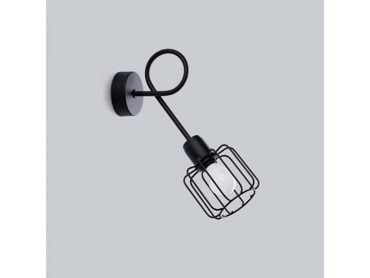 Beluci 1S fekete fali lámpa