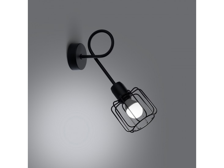 Beluci 1S fekete fali lámpa