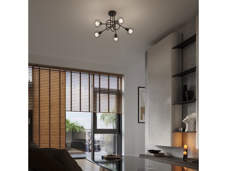 Beluci 5S fekete csillár