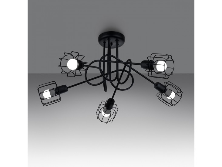 Beluci 5S fekete csillár