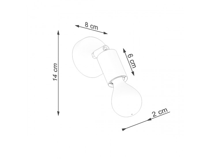 Fornes 1 fekete fali lámpa