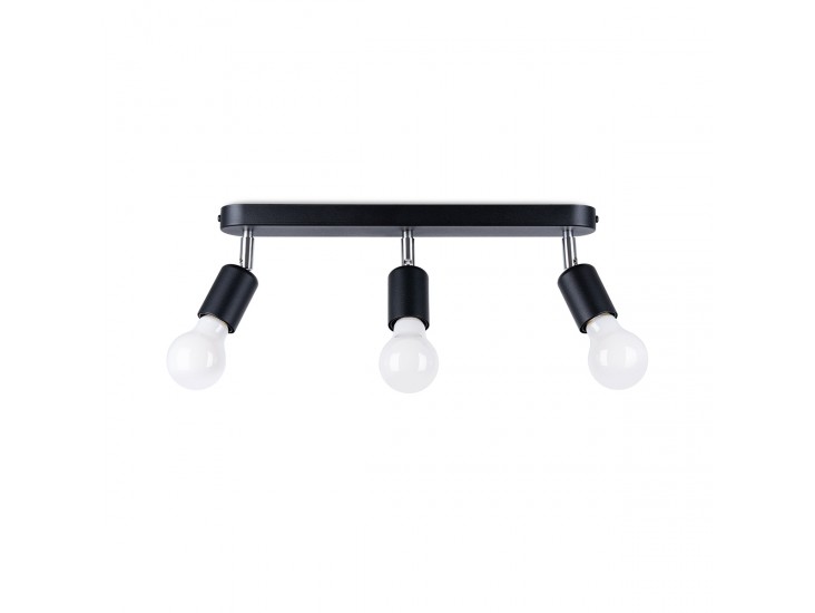 Fornes 3 fekete mennyezeti lámpa