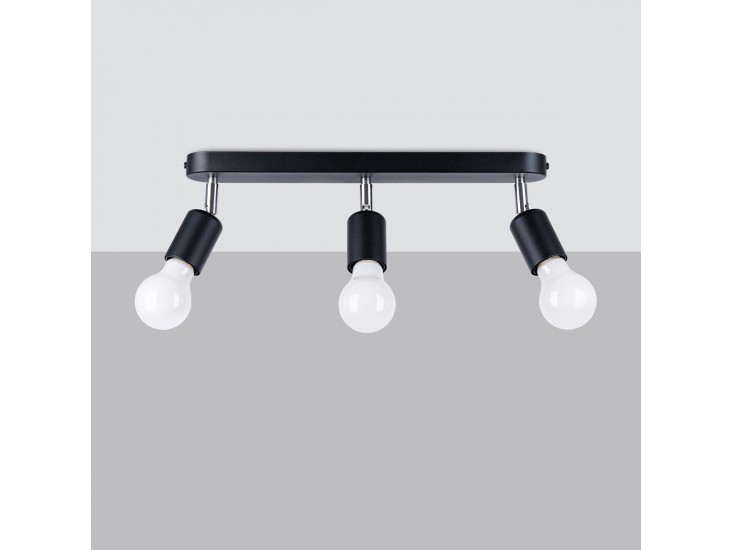 Fornes 3 fekete mennyezeti lámpa