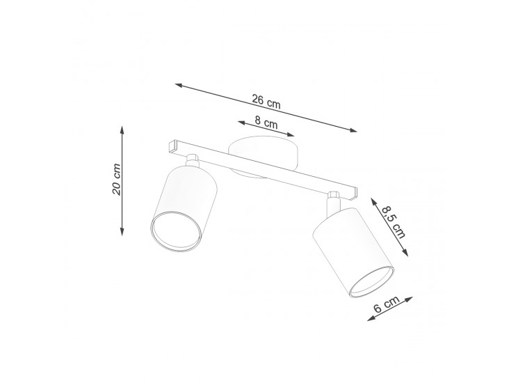 Lemmi 2 fehér mennyezeti lámpa