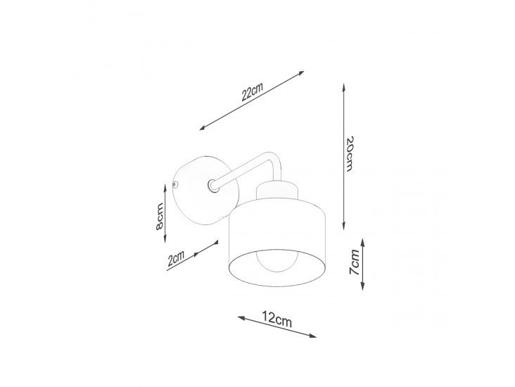 Savar 1 fekete fali lámpa