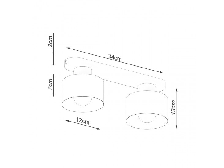 Savar 2 fekete mennyezeti lámpa