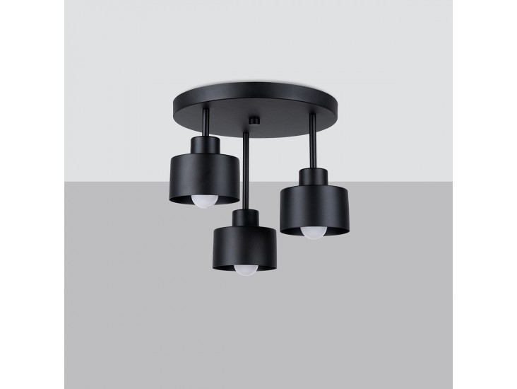 Savar 3 fekete mennyezeti lámpa