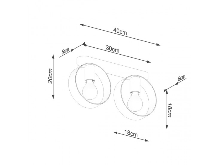 Titran 2 fehér mennyezeti lámpa