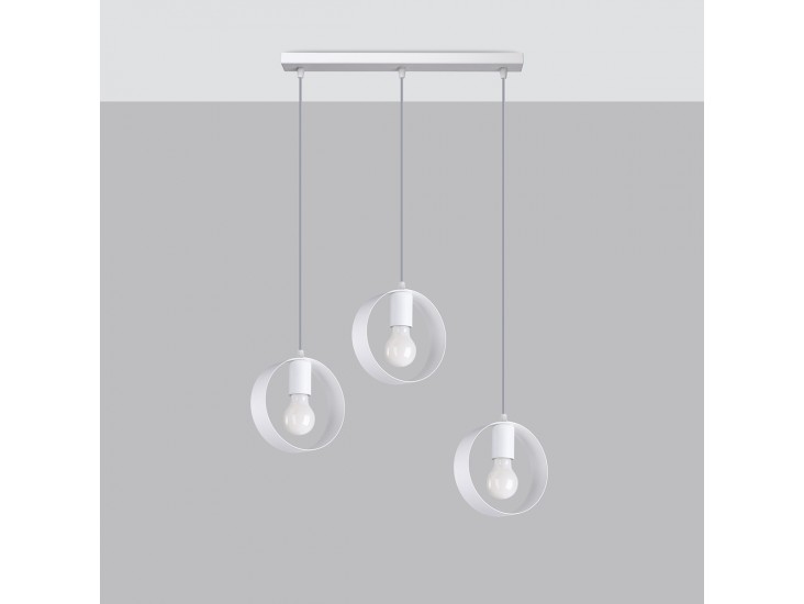 Titran 3 fehér függőlámpa