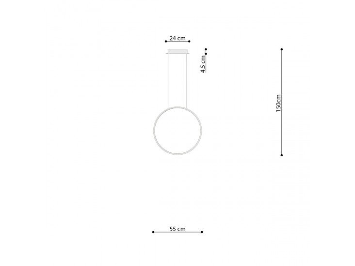 Rio 55 fekete 3000K függőlámpa