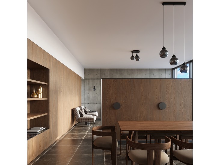 Alino 3 fekete függőlámpa