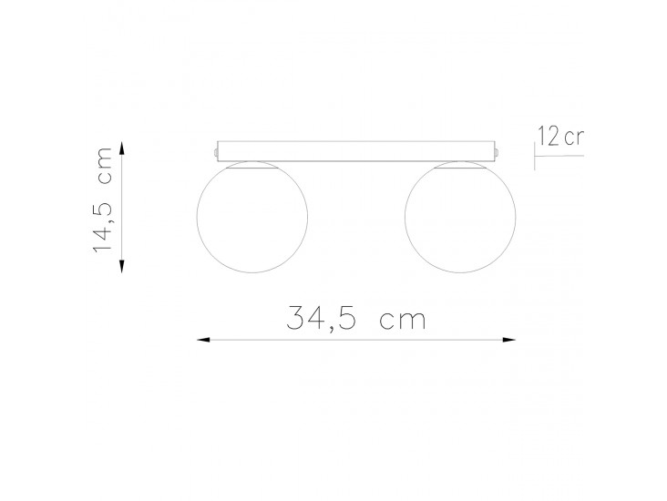 Yoli 2 fehér mennyezeti lámpa