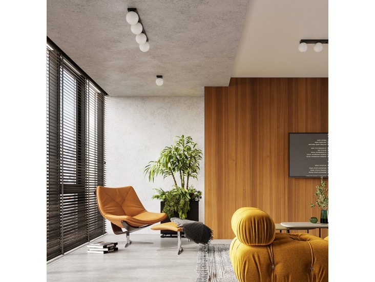 Yoli 1 fekete mennyezeti lámpa