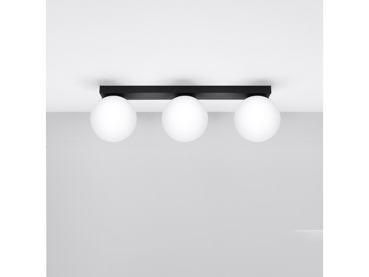 Yoli 3 fekete mennyezeti lámpa