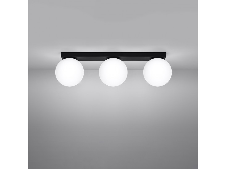 Yoli 3 fekete mennyezeti lámpa