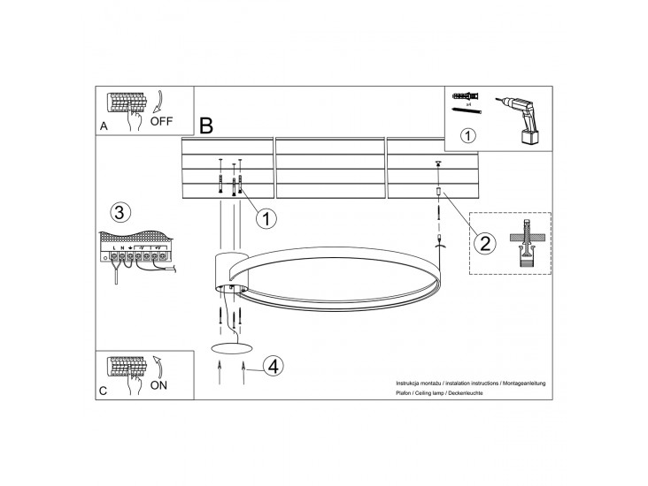 Rio 110 fehér 3000K mennyezeti lámpa