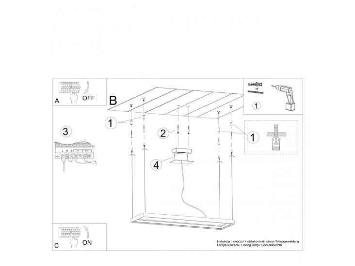 Tuula M fehér 3000K csillár