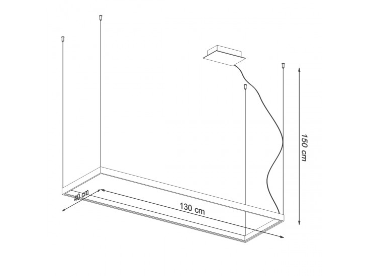 Tuula L fekete 3000K csillár