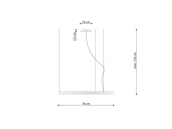 Rio 78 arany LED 3000K csillár