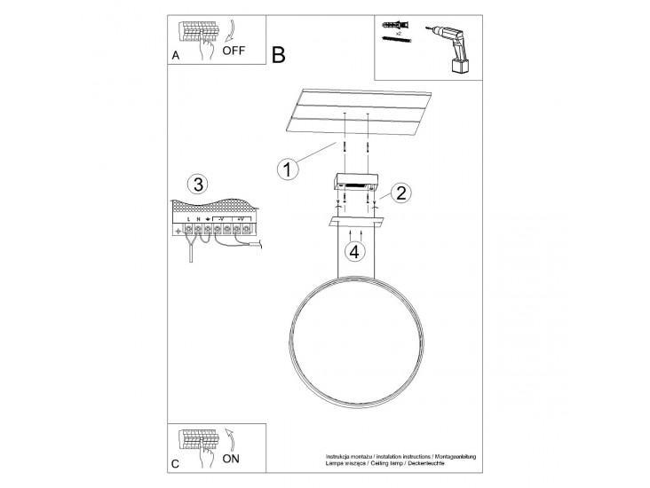 Rio 78 arany LED 3000K függőlámpa