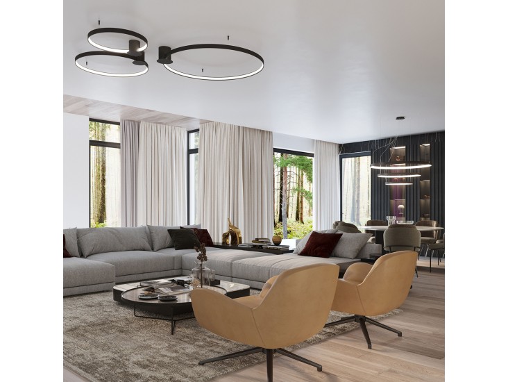 Rio 3 55/78/110 fekete LED 4000K csillár