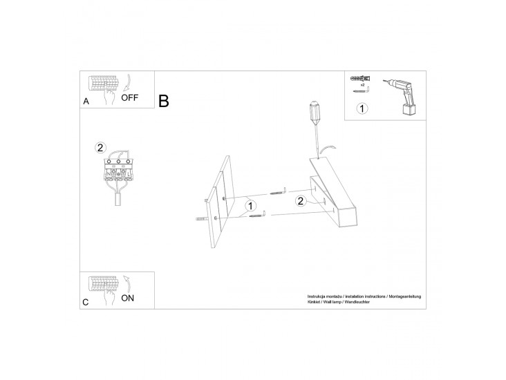 Pinne 200 szürke 4000K fali lámpa