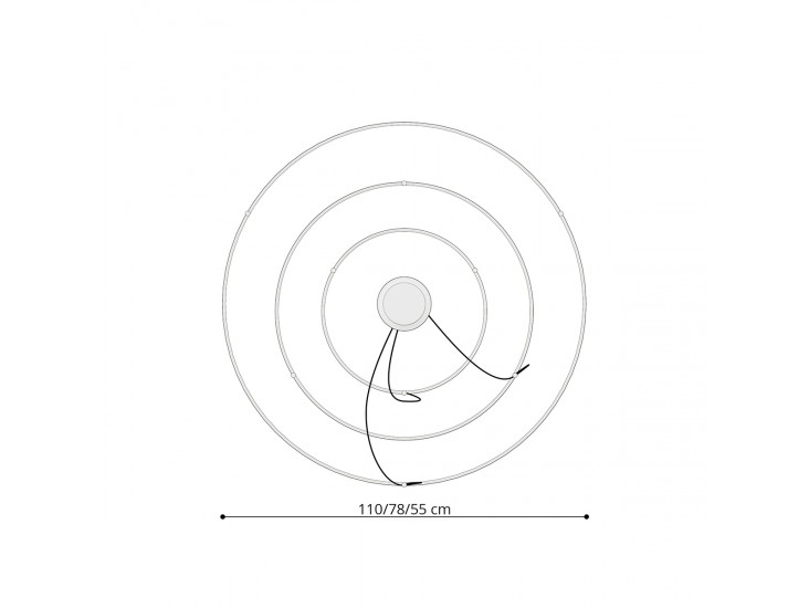 Rio 3 55/78/110 fehér LED 4000K csillár