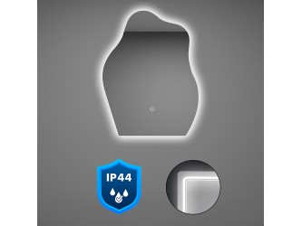 Wave 60 tükör led világítással 60x80 cm