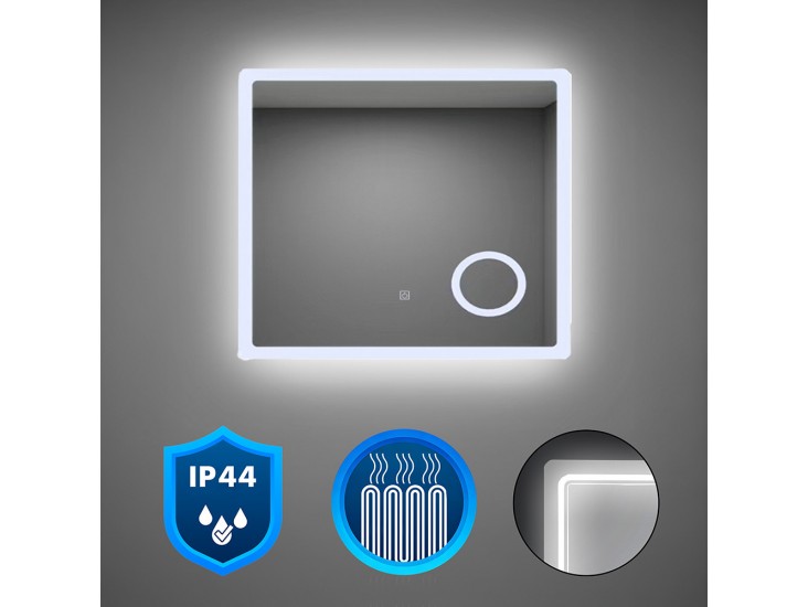 Liz 80 tükör led világítással 80x60 cm