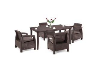 Corfu duo kerti bútor garnitúra futura asztallal barna