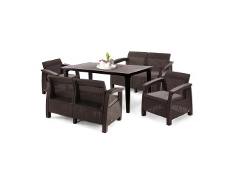 Corfu Fiesta III kerti bútor garnitúra futura asztallal barna