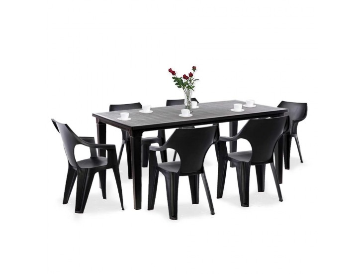 Fuante kerti bútor garnitúra szett grafit