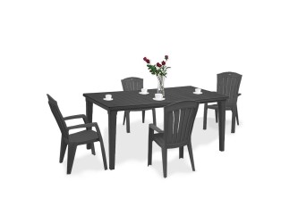 Futorini 4+1 kerti bútor garnitúra szett grafit