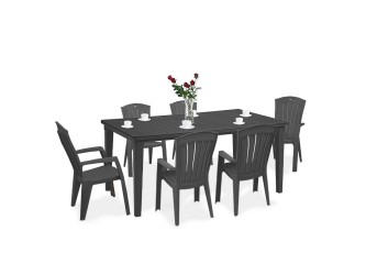 Futorini 6+1 kerti bútor garnitúra szett grafit