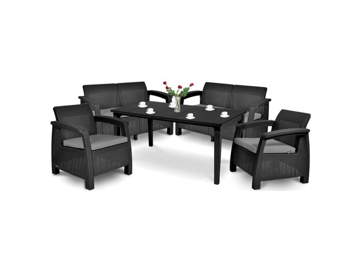 Corfu Fiesta II duo kerti bútor garnitúra futura asztallal