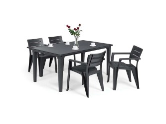 Fujuli 4+1 kerti bútor garnitúra szett grafit