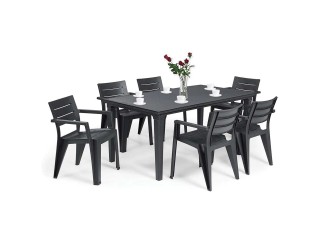Fujuli 6+1 kerti bútor garnitúra szett grafit