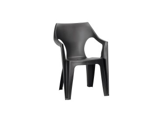 Dante alacsony támlás műanyag kerti szék grafit