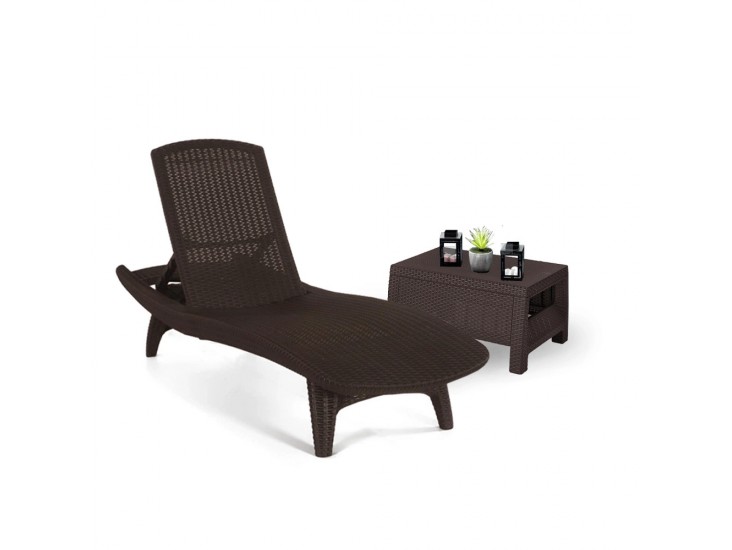 Pacific kerti nyugágy set Corfu asztallal barna