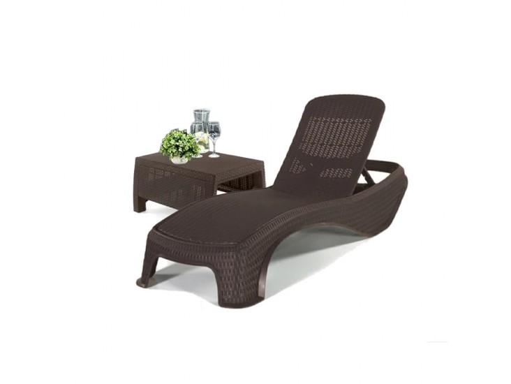 Atlantic kerti nyugágy set Corfu asztallal barna